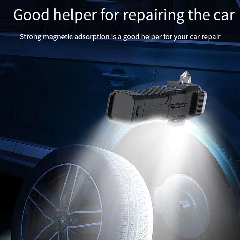 Torch Light, LED 3W Torch Light Rechargeable Torch Flashlight, Long Distance Beam Range Car Rescue Torch with Hammer Window Glass and Seat Belt Cutter Built